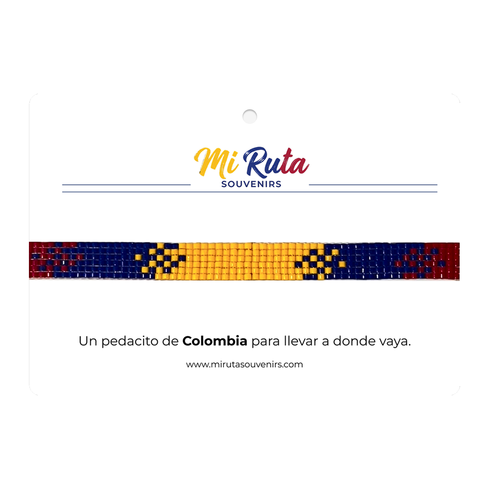 Manilla artesanal colombiana de diseño degradado en cuentas Miyuki