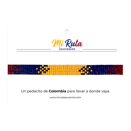Manilla artesanal colombiana de diseño degradado en cuentas Miyuki